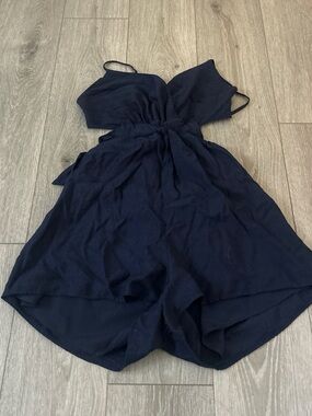 Forever 21 Navy Blue Cutout Romper